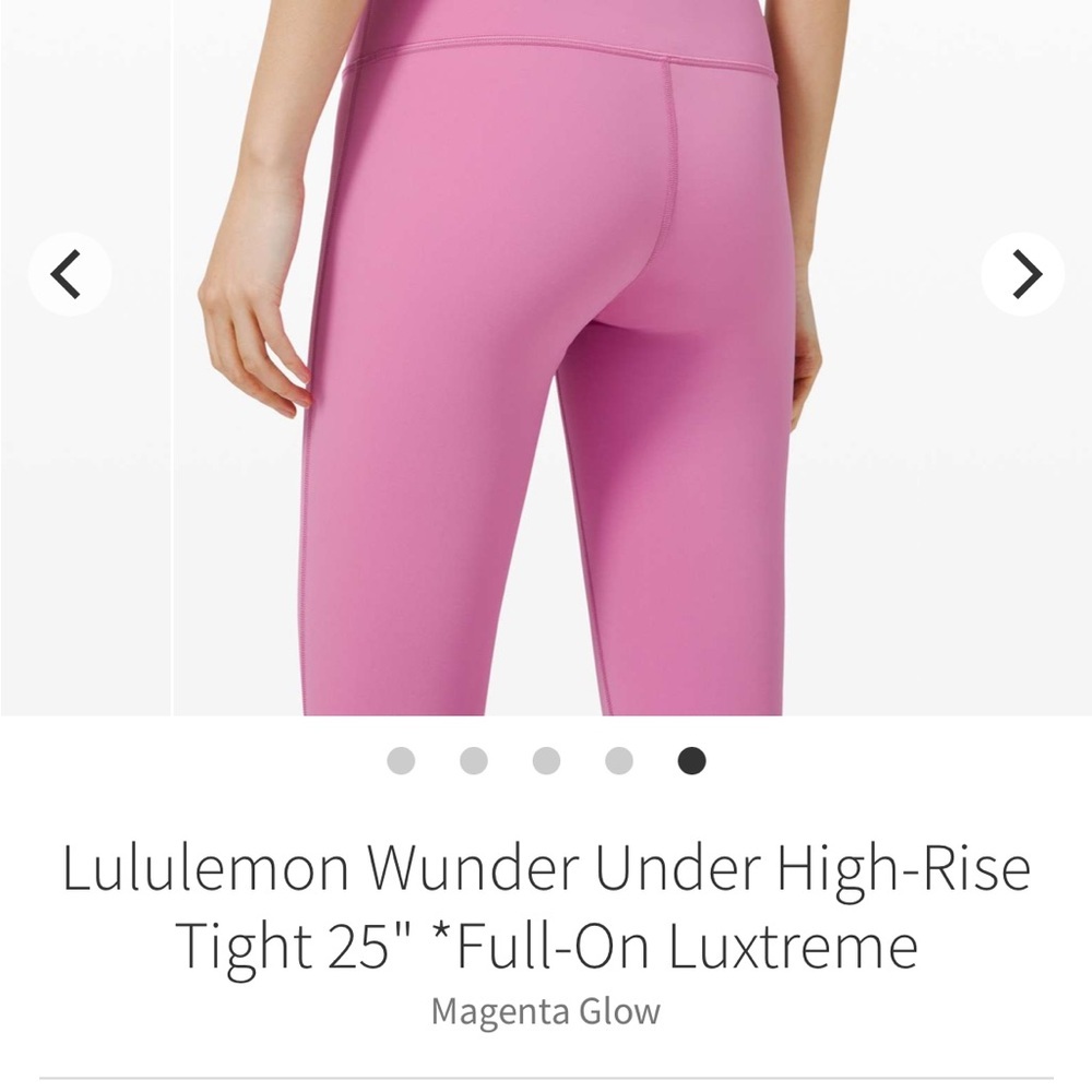 Lululemon Wunder Under High-Rise Leggings - Magenta Glow - Picture 3 of 12